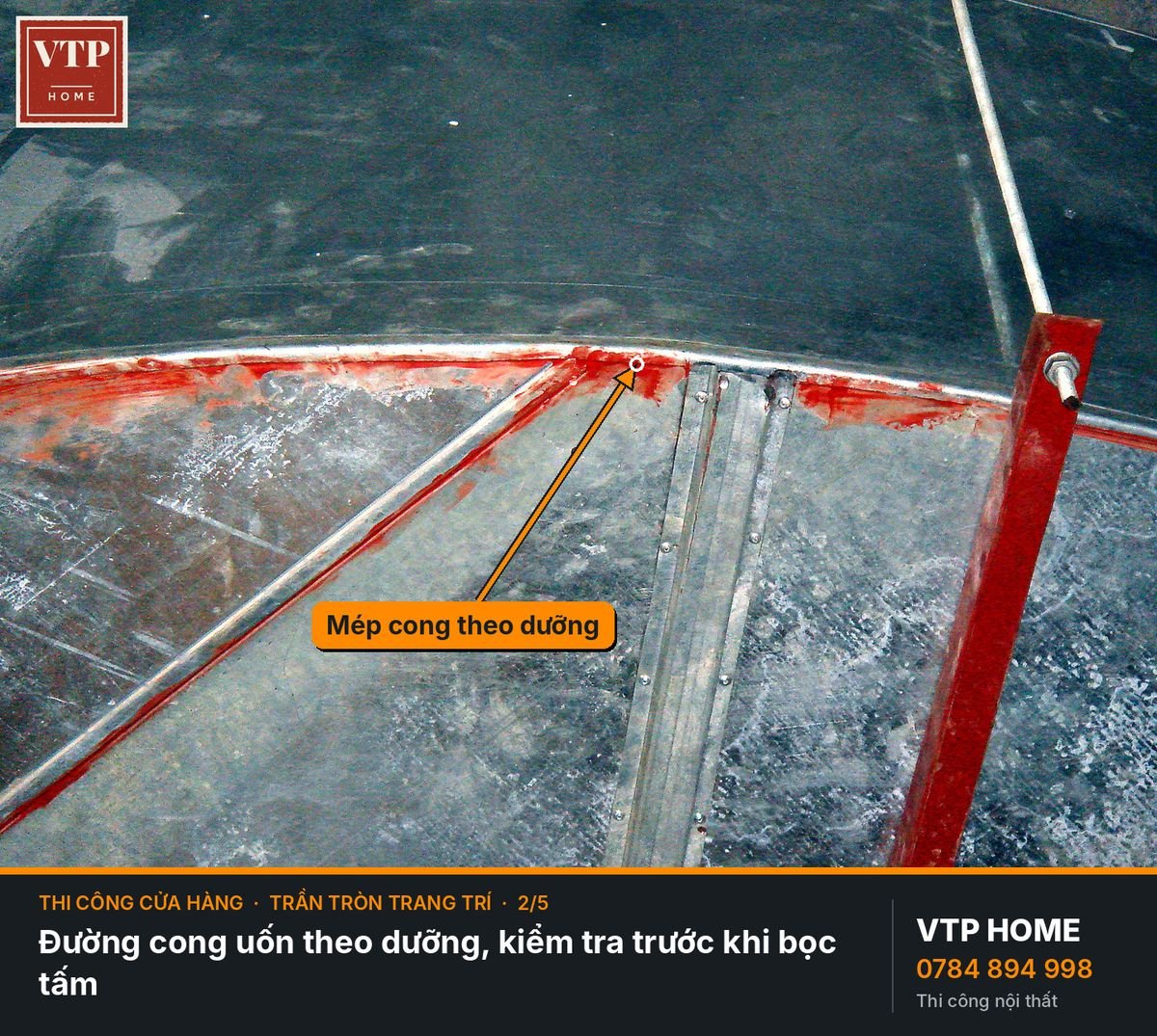 Trần tròn trang trí 3 cấp – hình ảnh minh họa VTP Home
