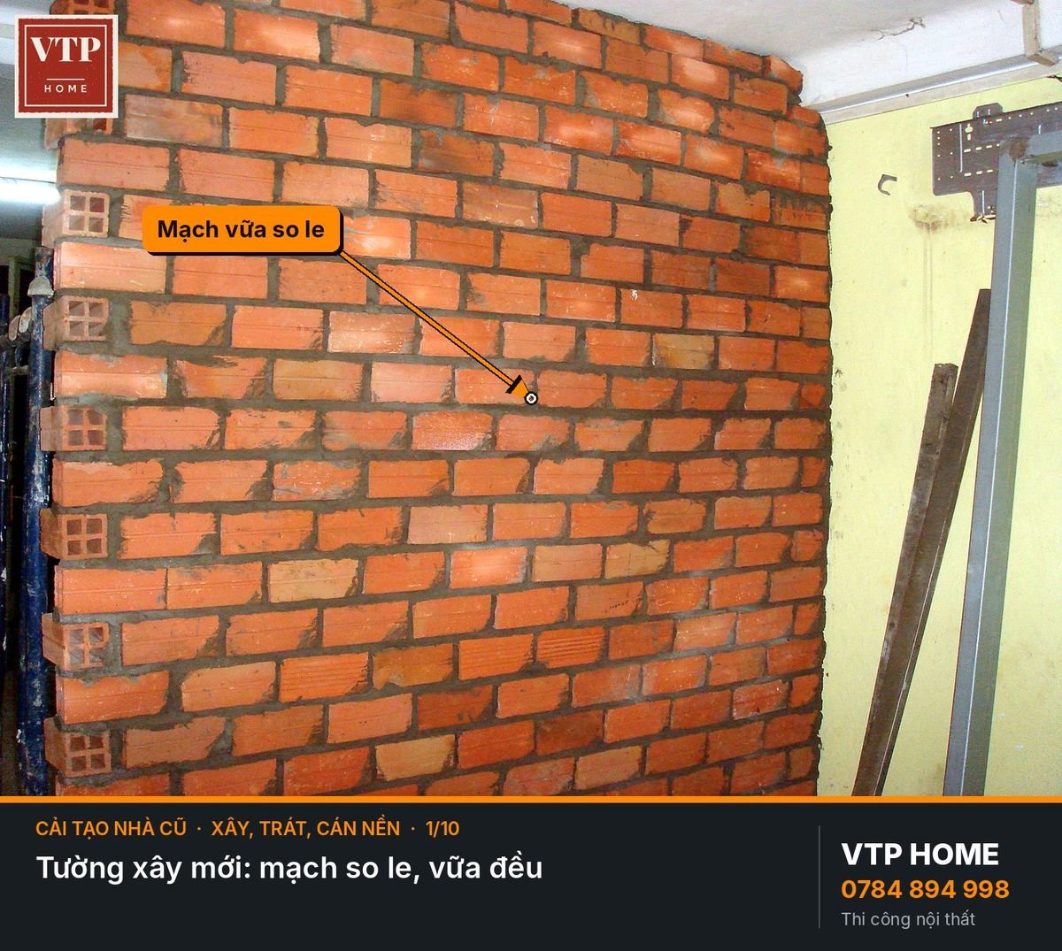 Bước 5. Xây, trát, cán nền – hình ảnh minh họa VTP Home