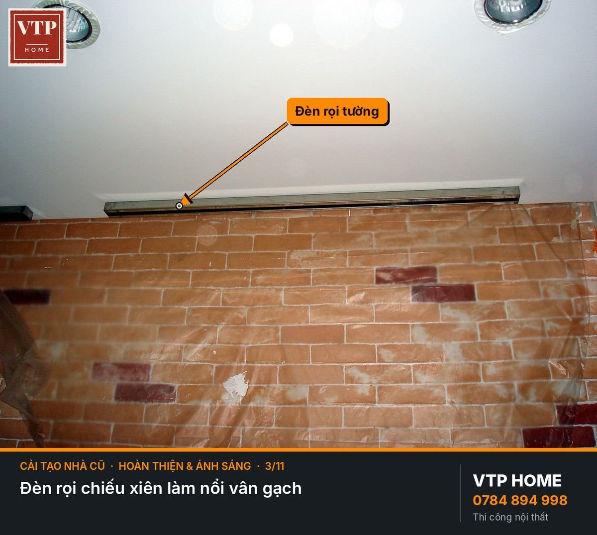 Bước 10. Hoàn thiện: ánh sáng, kính, hộp đèn – hình ảnh minh họa VTP Home