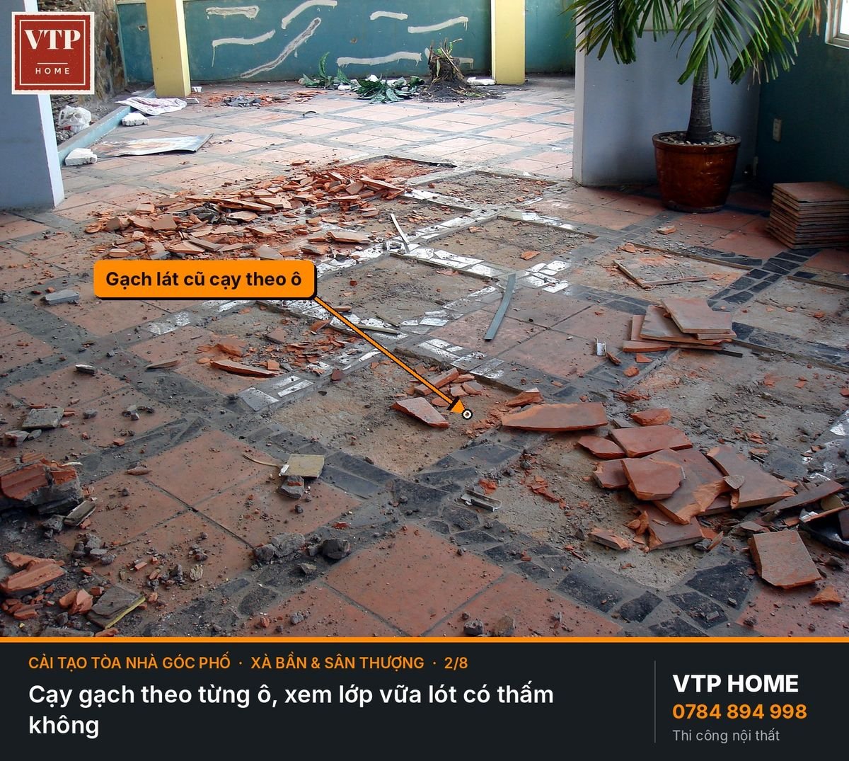 Xà bần và nền sân thượng: dọn sao cho gọn – hình ảnh minh họa VTP Home