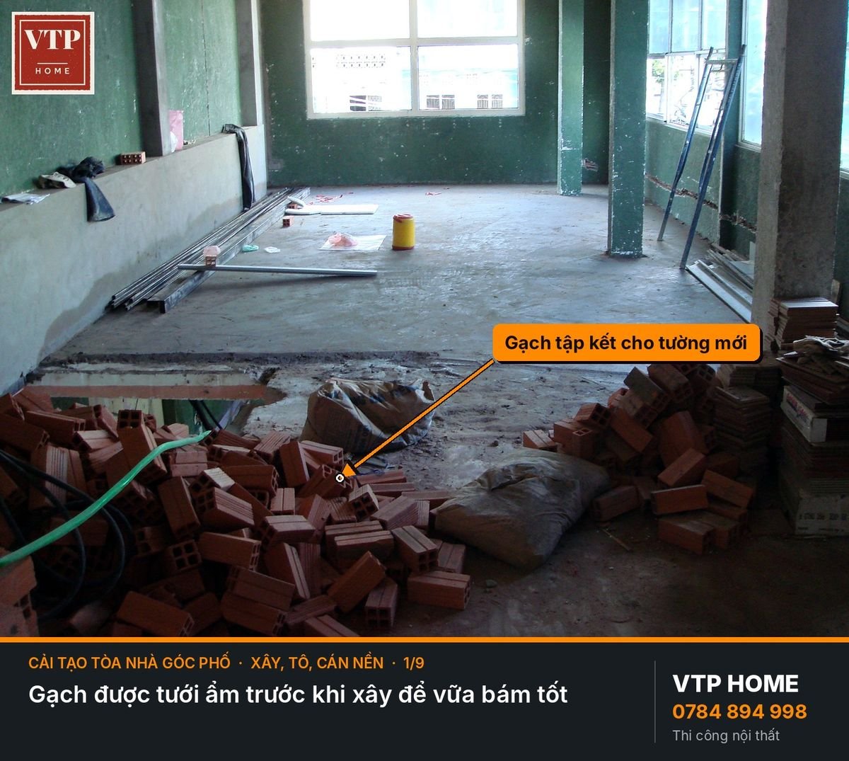 Xây, tô, cán nền: phần thô quyết định độ phẳng – hình ảnh minh họa VTP Home