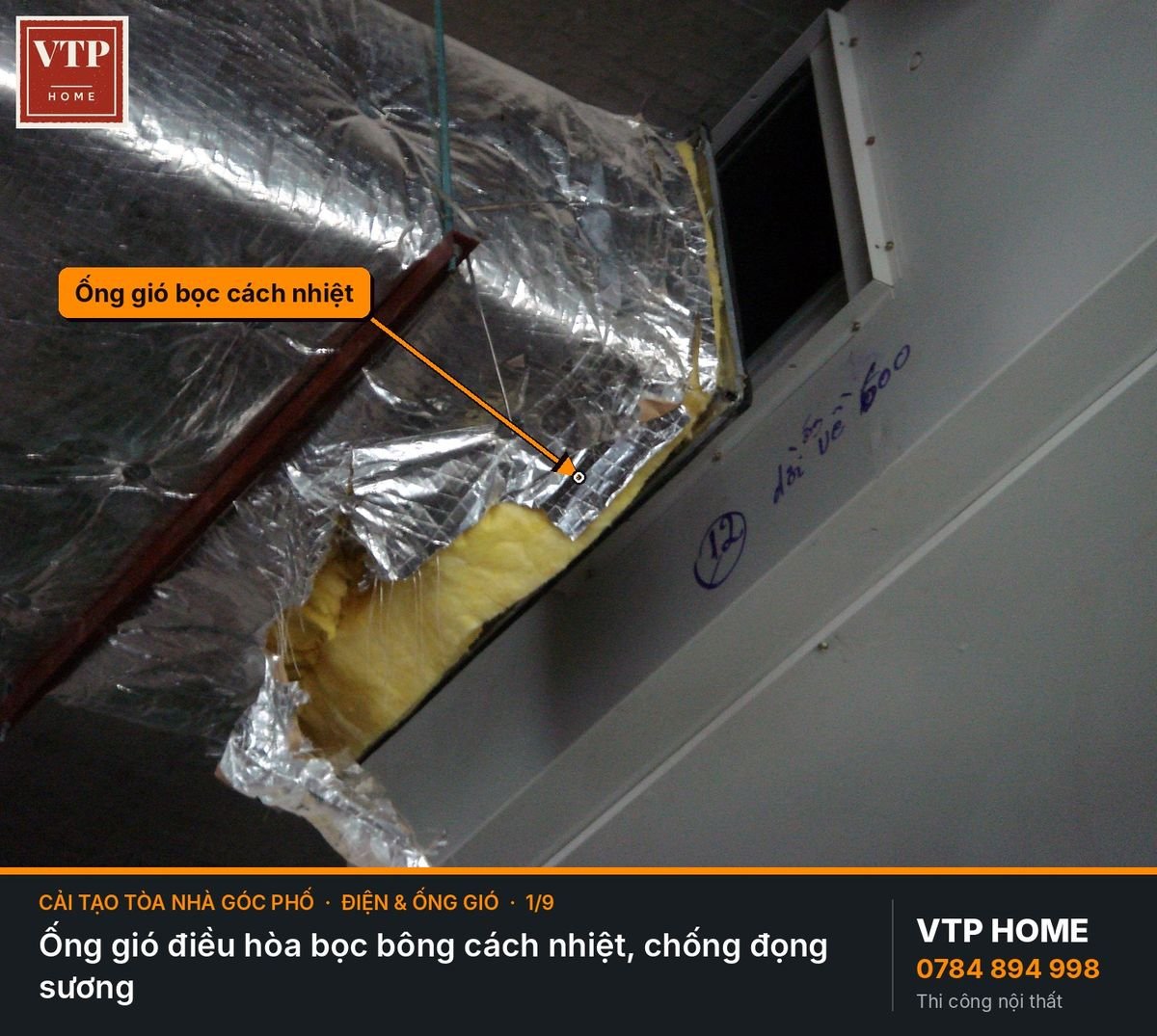 Điện, ống gió điều hòa, hút khói bếp – hình ảnh minh họa VTP Home