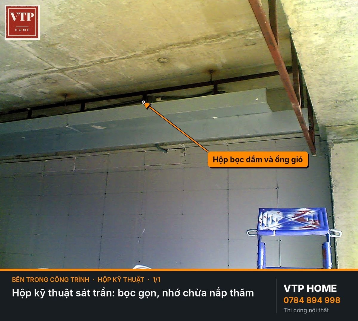Hộp kỹ thuật sát trần – hình ảnh minh họa VTP Home