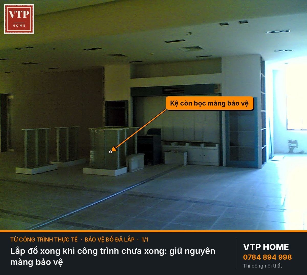 Bảo vệ đồ đã lắp đến ngày khai trương – hình ảnh minh họa VTP Home