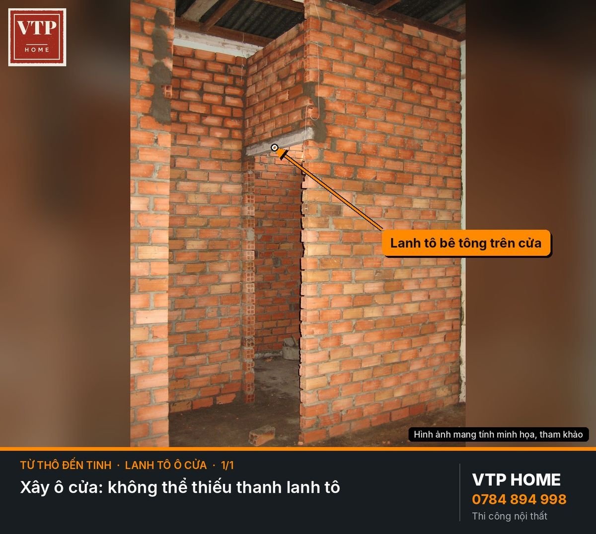 Lanh tô ô cửa – hình ảnh minh họa VTP Home